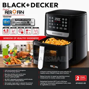 BLACK+DECKER 12 in 1 Digital Air Fryer With Window 4.5 L