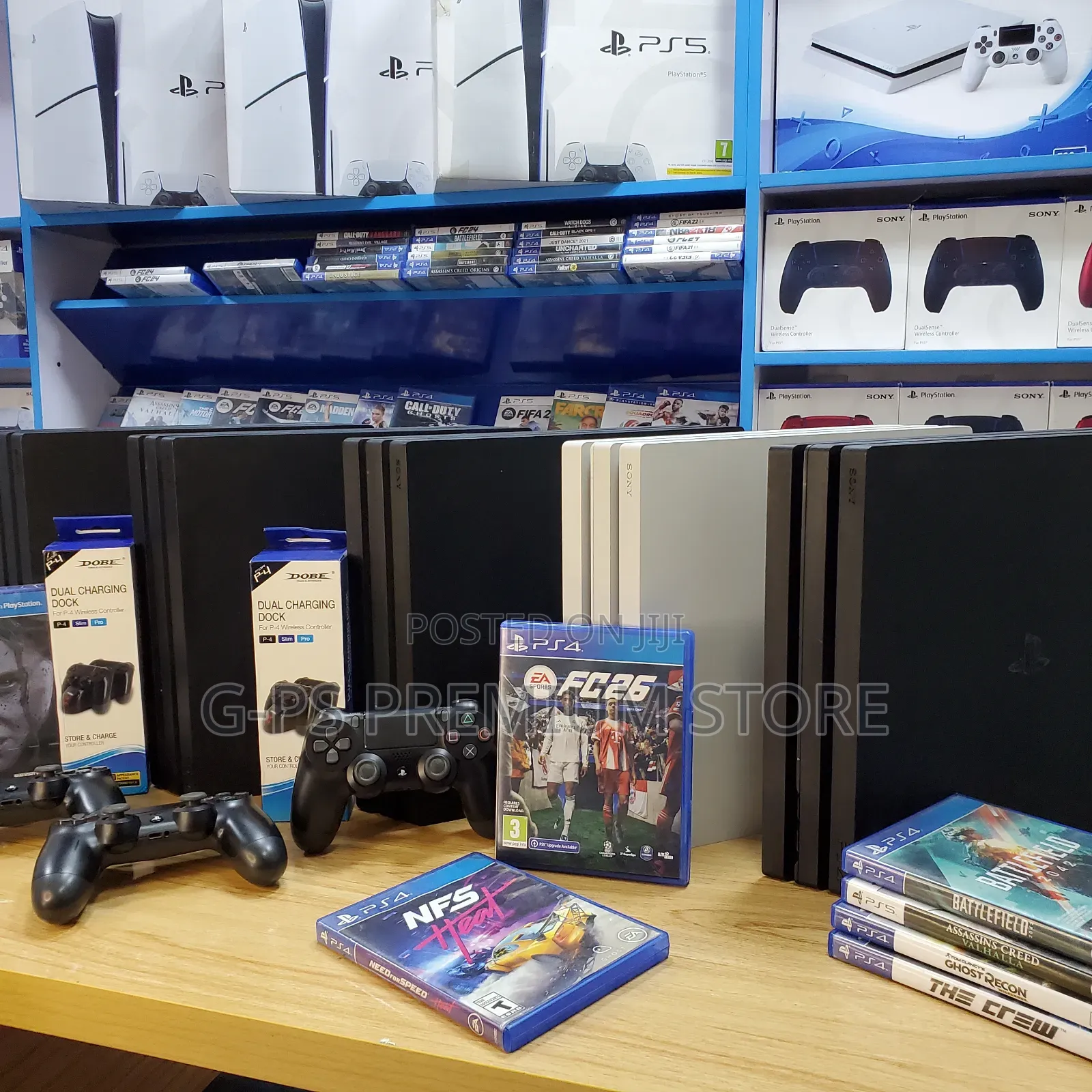 PS4 Pro | FC 26 + 5 ጌሞች | ኦሪጅናል Joystick | ዋስትና