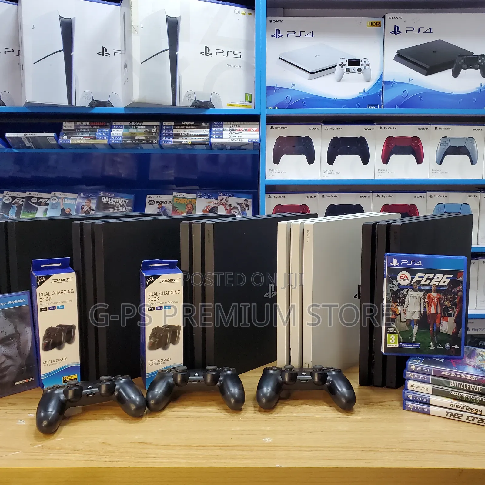 PS4 Pro | FC 26 + 5 ጌሞች | ኦሪጅናል Joystick | ዋስትና