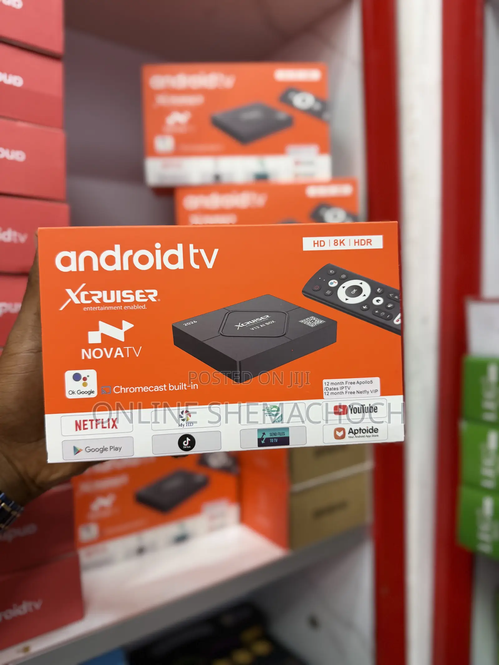 X-Crusier V12 Smart Android TV Box 256/8 GB ቲቪ ስማርት ማድረጊያ