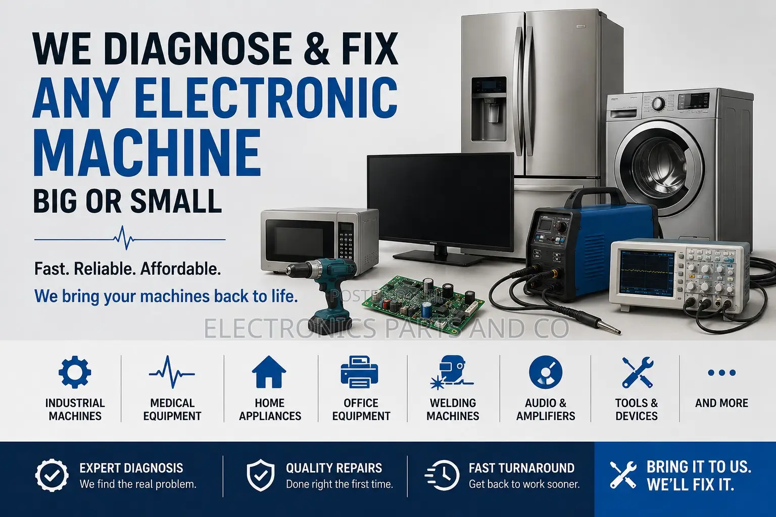 Diagnose and Fix Most Electronic Devices Machines