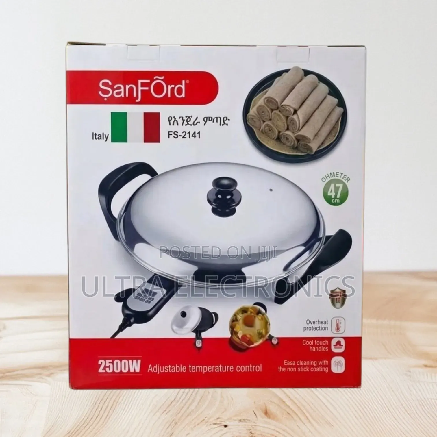 Sanford Italy 47cm Electric Injera Mitad – Fs-2141 Prepare Injera