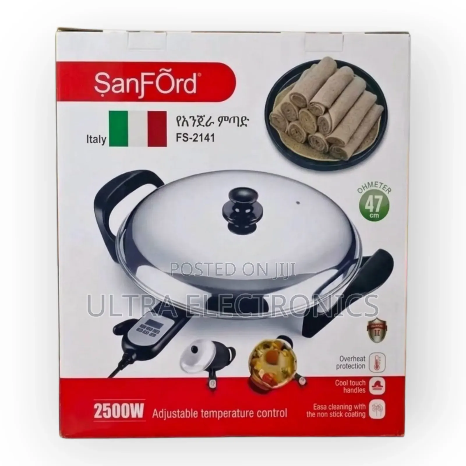 Sanford Italy 47cm Electric Injera Mitad – Fs-2141 Prepare Injera