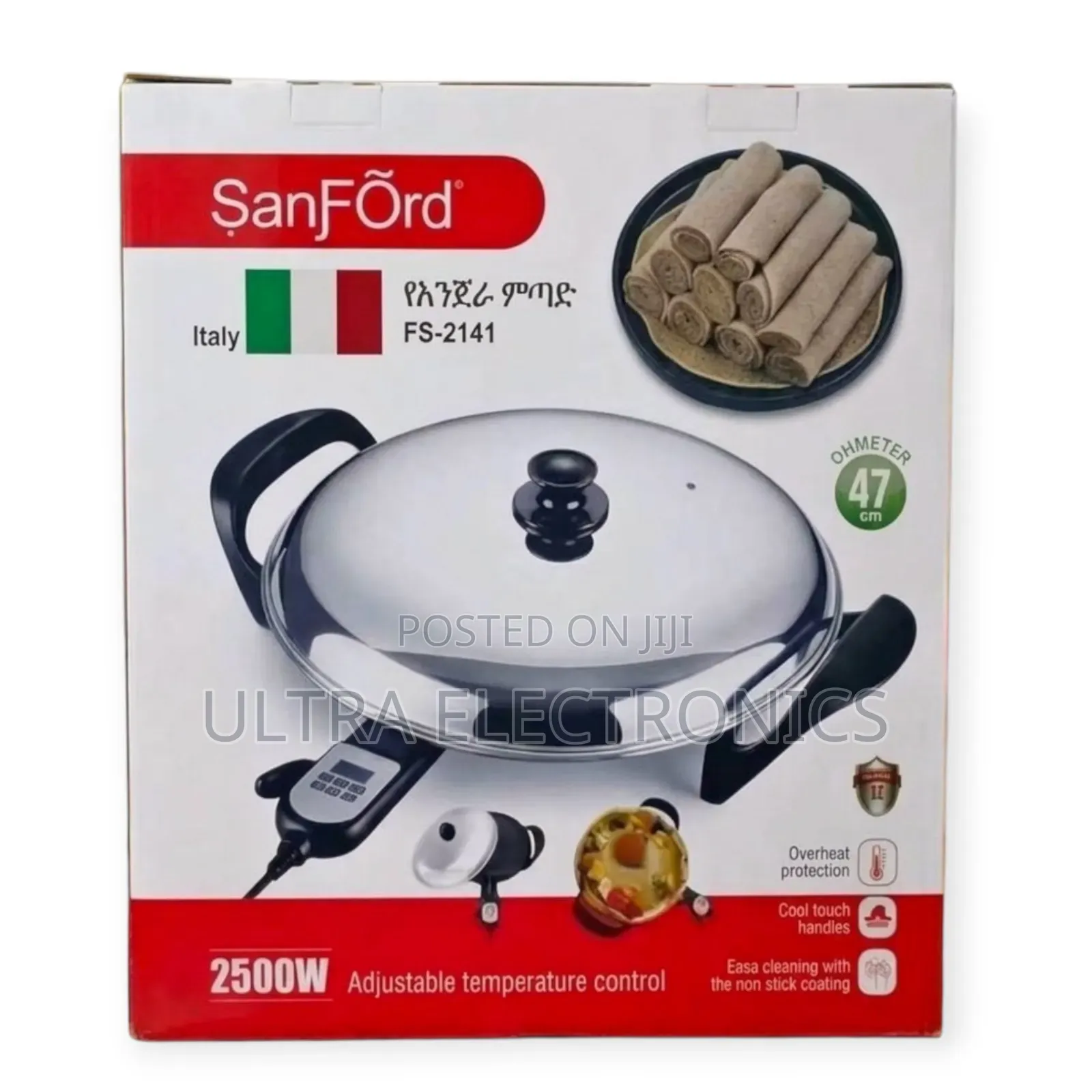 Sanford Italy 47cm Electric Injera Mitad – Fs-2141 Make Perfect