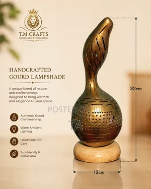 Handcrafted Gourd Lampshade