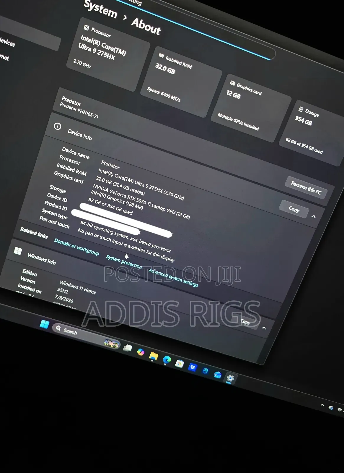 New Laptop Acer Predator Helios Neo 16 32GB Intel Core Ultra 9 SSD 1T