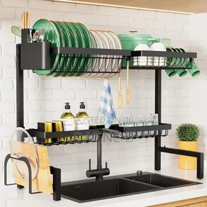 Dish Rack Big Size Multipurpose Over Sink የእቃ ማድረቂያ እና መደርደሪያ