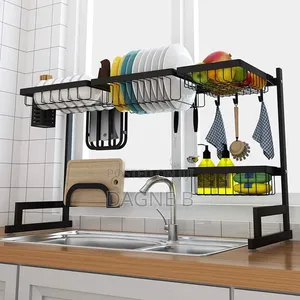 Dish Rack Big Size Multipurpose Over Sink የእቃ ማድረቂያ እና መደርደሪያ