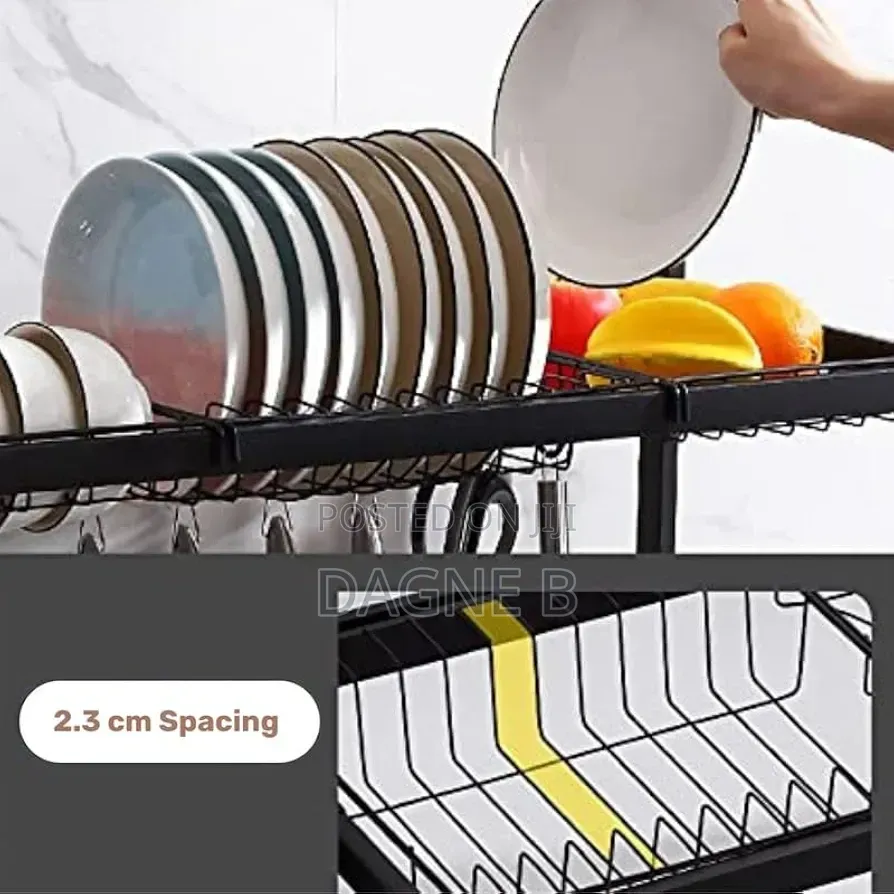 Dish Rack Big Size Multipurpose Over Sink የእቃ ማድረቂያ እና መደርደሪያ