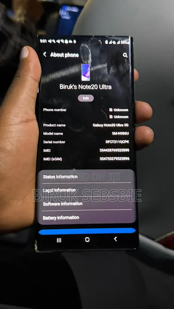 Samsung Galaxy Note 20 Ultra 5G 128 GB Black
