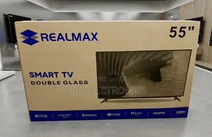 REALMAX 55 Inch TV Smart TV – Double Glass Edition Netflix, YouTube TV