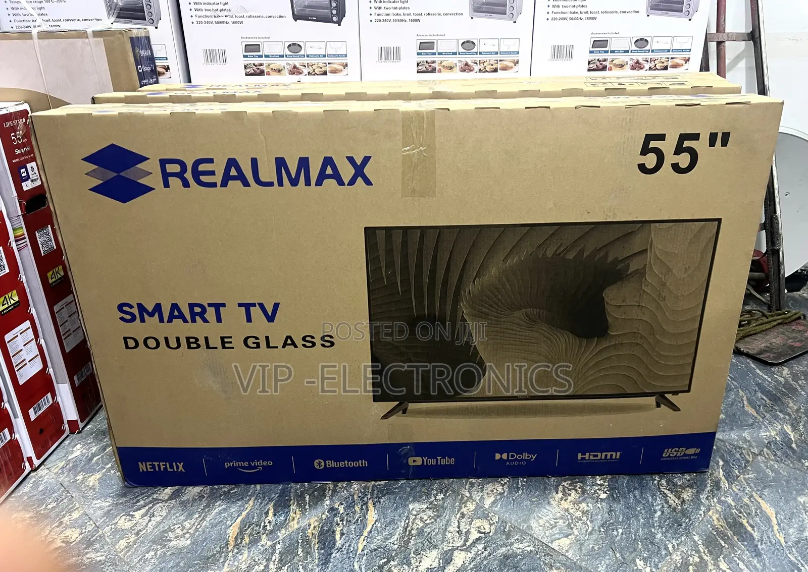 REALMAX 55 Inch TV Smart TV – Double Glass Edition. Featuring