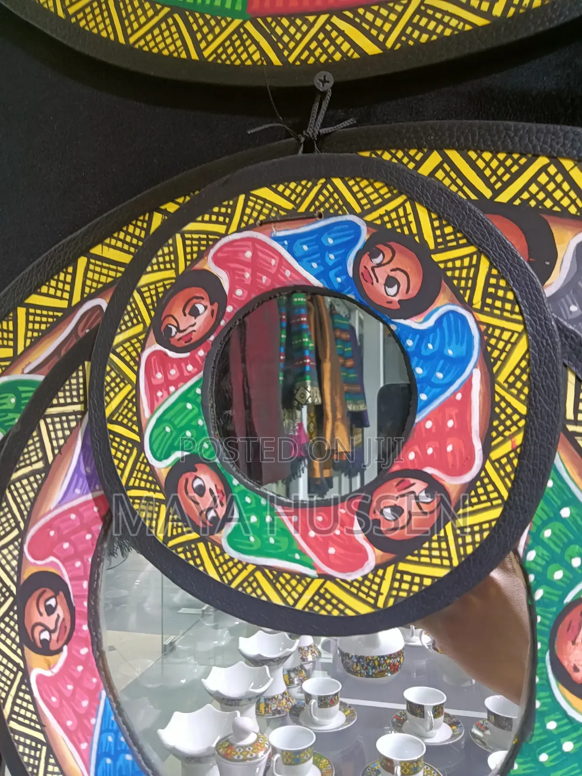 Ethiopian Traditional Angel Mirror Set