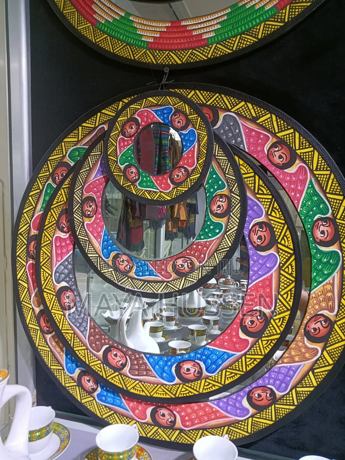 Ethiopian Traditional Angel Mirror Set