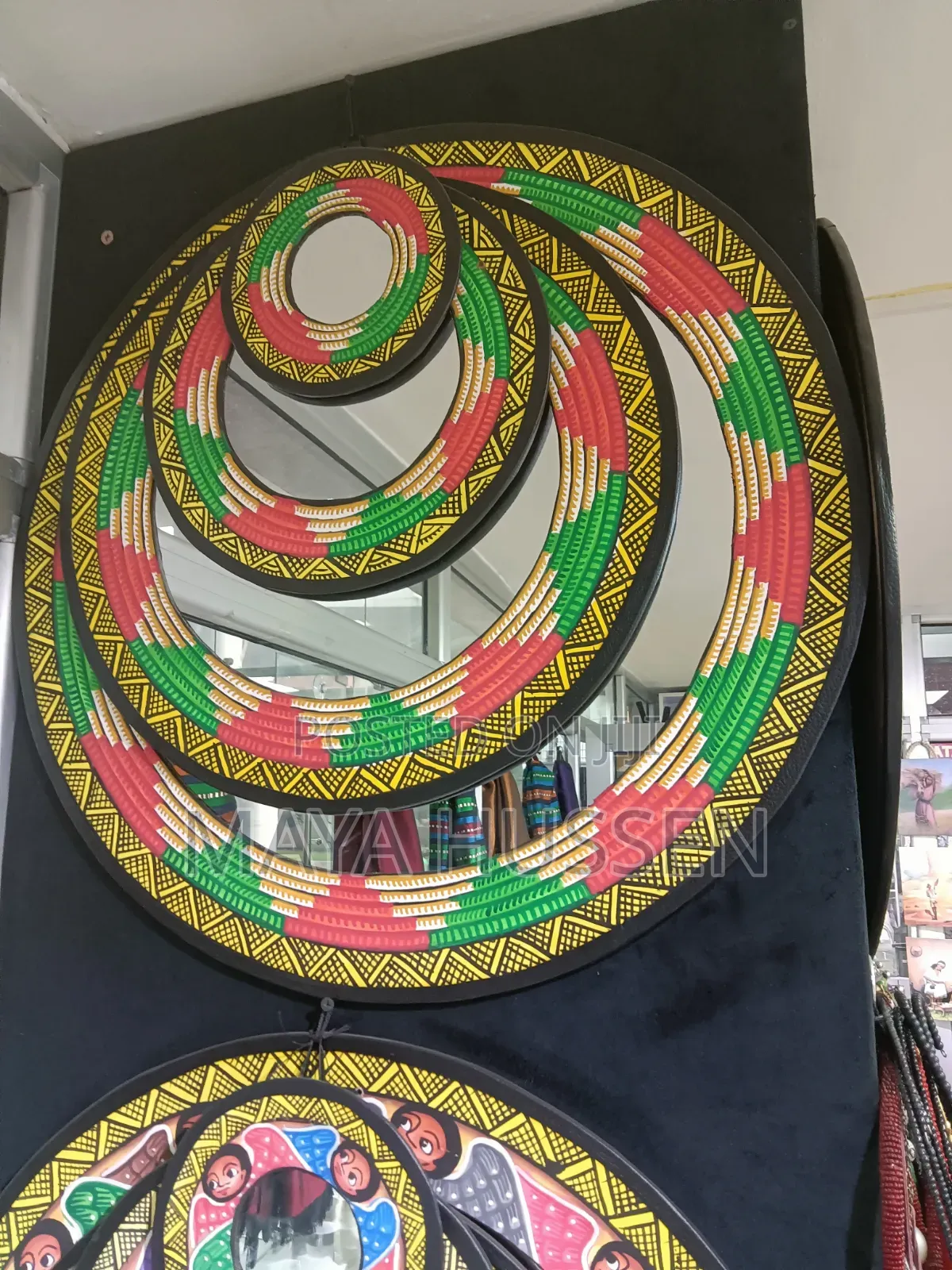 Ethiopian Traditional Pattern Mirror Set