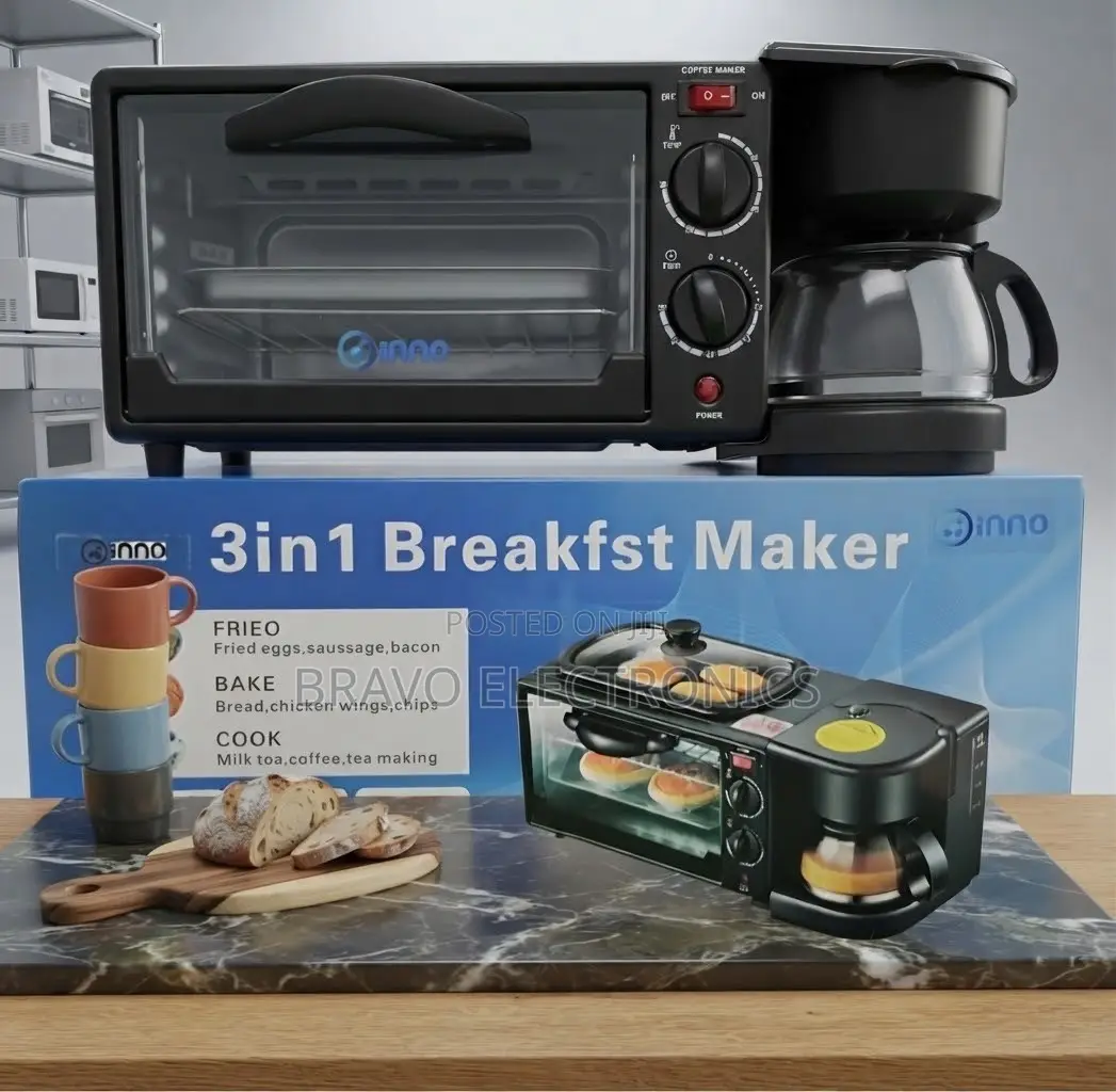  INNO 3-in-1 Breakfast Maker – 1250W | Warranty Included 