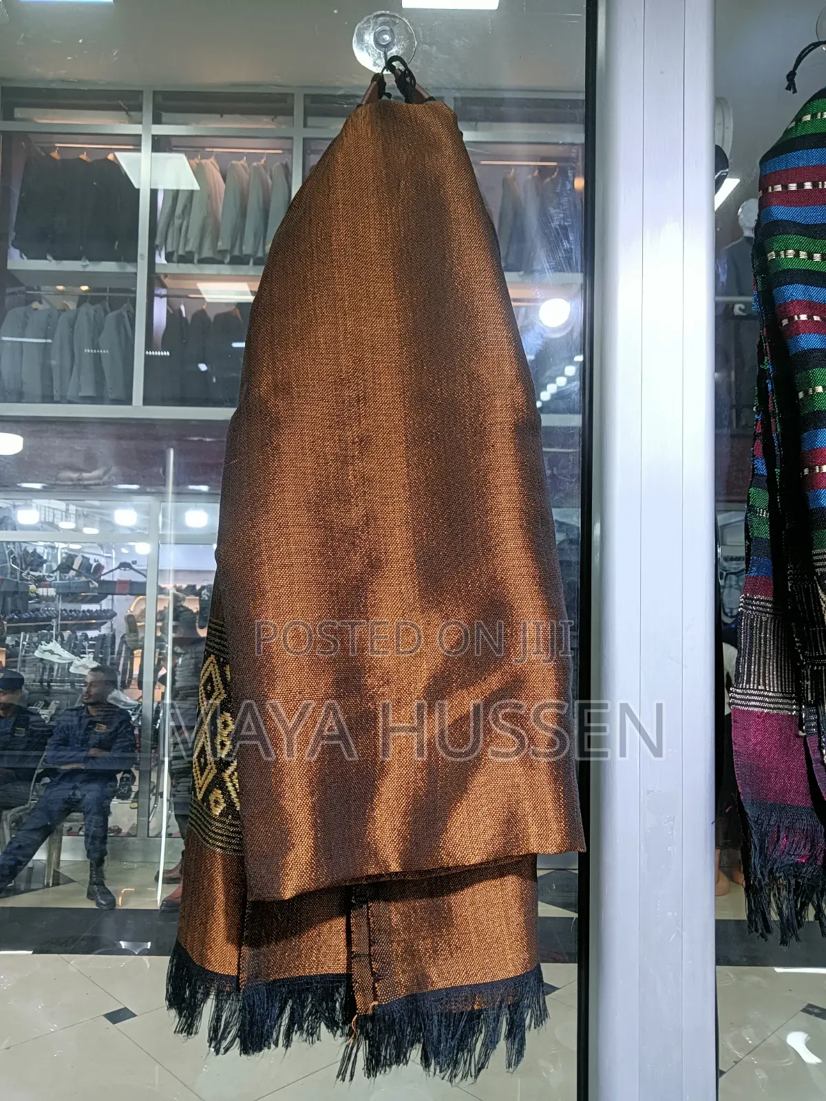 Elegant Bronze Brown Habesha Scarf