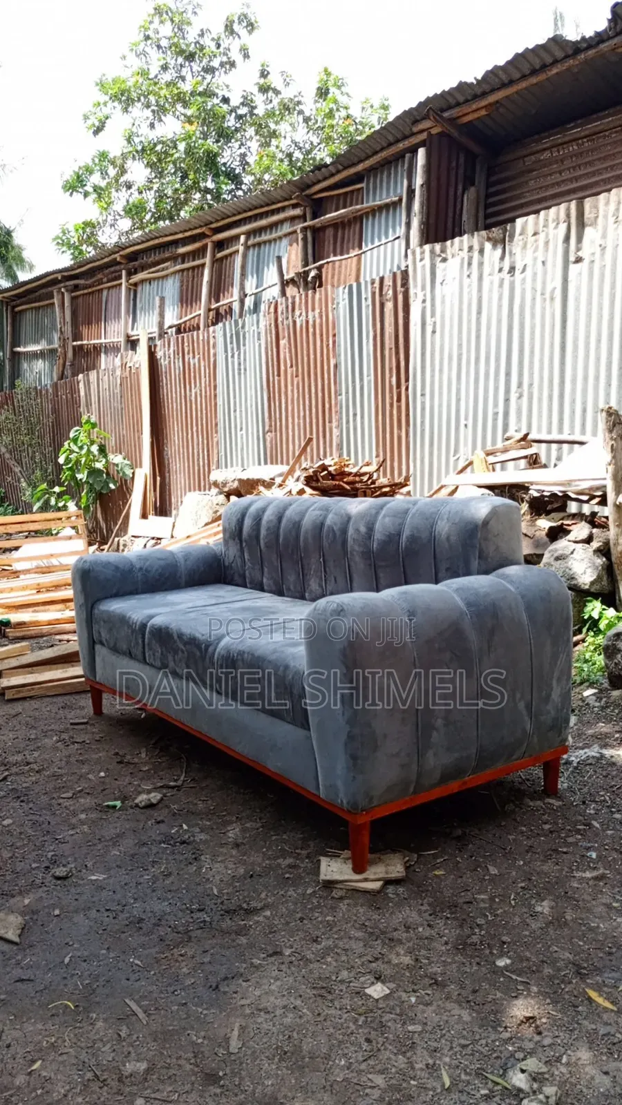 Wooden Arm Couch