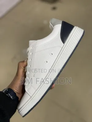 All White Hugo Boss Flats