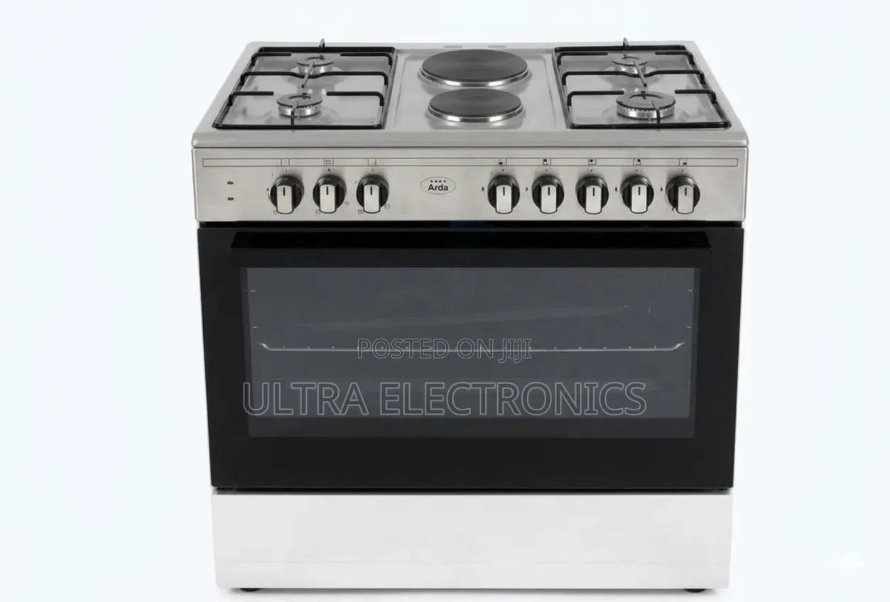 Ardo 90×60cm Hybrid Cooker 4 Gas Burners 2 Electric Hotplates