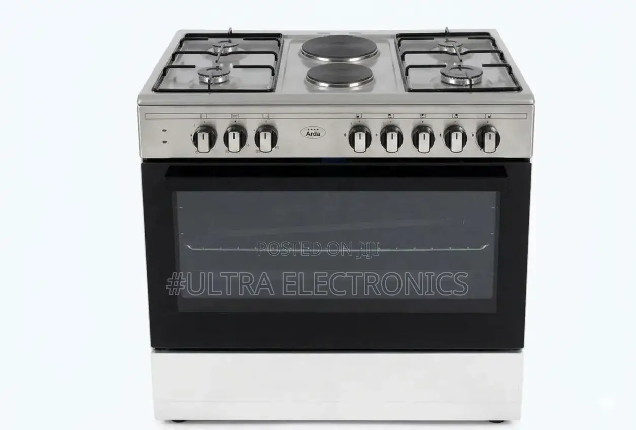 Ardo 90×60cm Hybrid Cooker 4 Gas Burners 2 Electric Hotplates