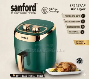 Air Fryer Sanford Sf-2457afbs Manual 3.5l Capacity 1200w Powerfu