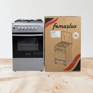 Femaslux 50×50 Freestanding Cooker 2/2-Burner Cooking Stainless Steel