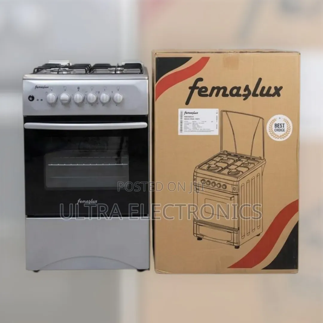 Femaslux 50×50 Freestanding Cooker 2/2-Burner Cooking Stainless Steel