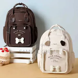 Mk- 0896 Cute Puppy Ear Bone Strapped School Backpack