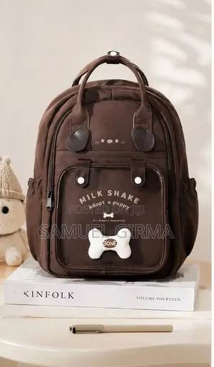 Mk- 0896 Cute Puppy Ear Bone Strapped School Backpack