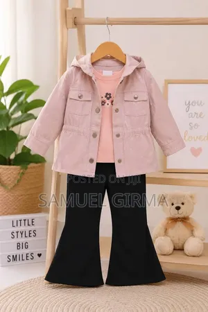Mk- 0888 Girls 3 Piece Set Casual Outfit Size: 2-6 Year