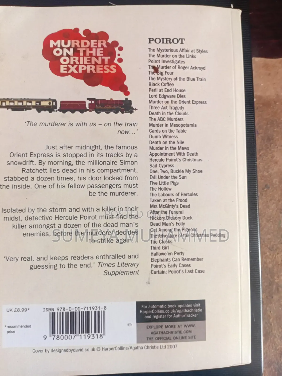 Murder on the Orient Express by Agatha Christie