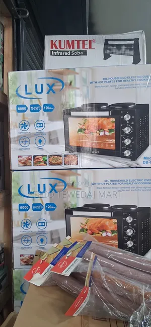 LUX 60L Household Electric Oven With Dual Hot Plates