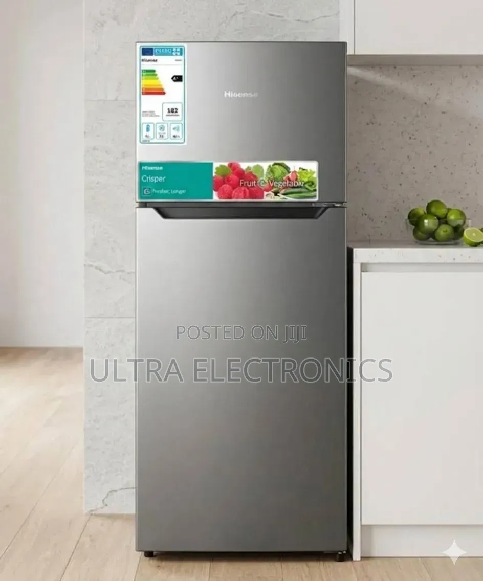 Hisense Double-Door Refrigerator Premium Silver Finish Convenient