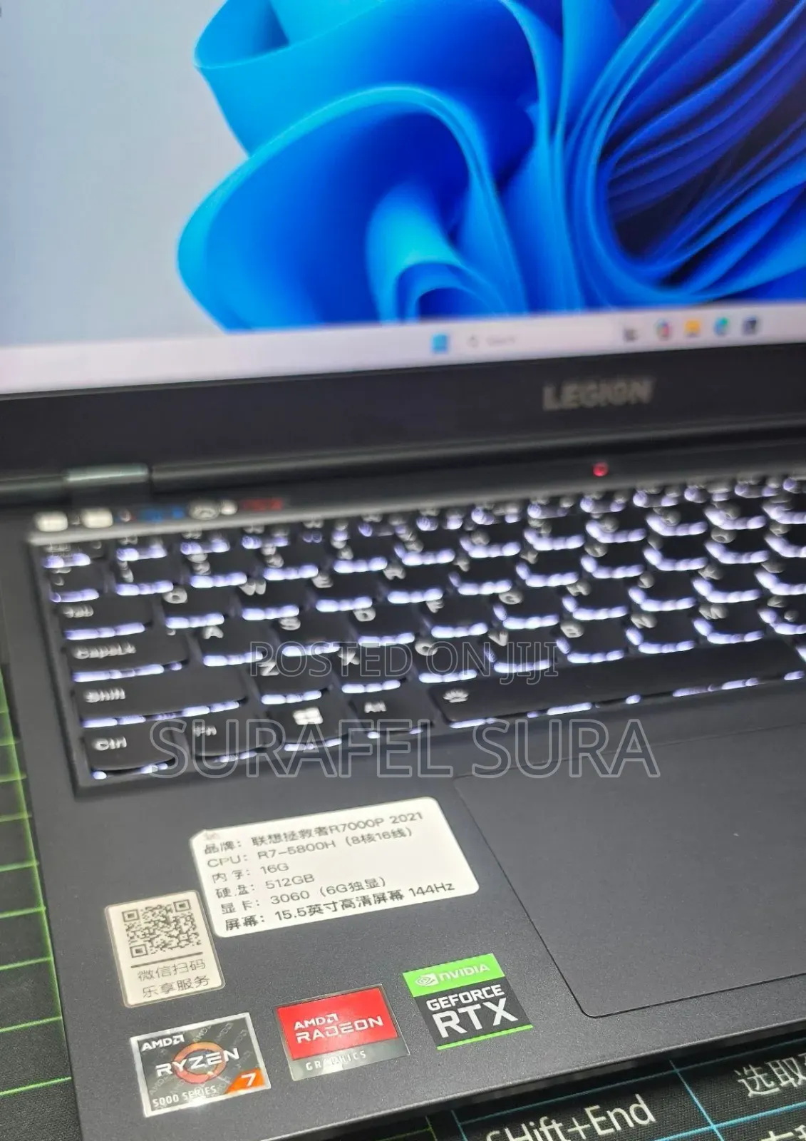 New Laptop Lenovo Legion 5 16GB AMD Ryzen 7 SSD 512GB