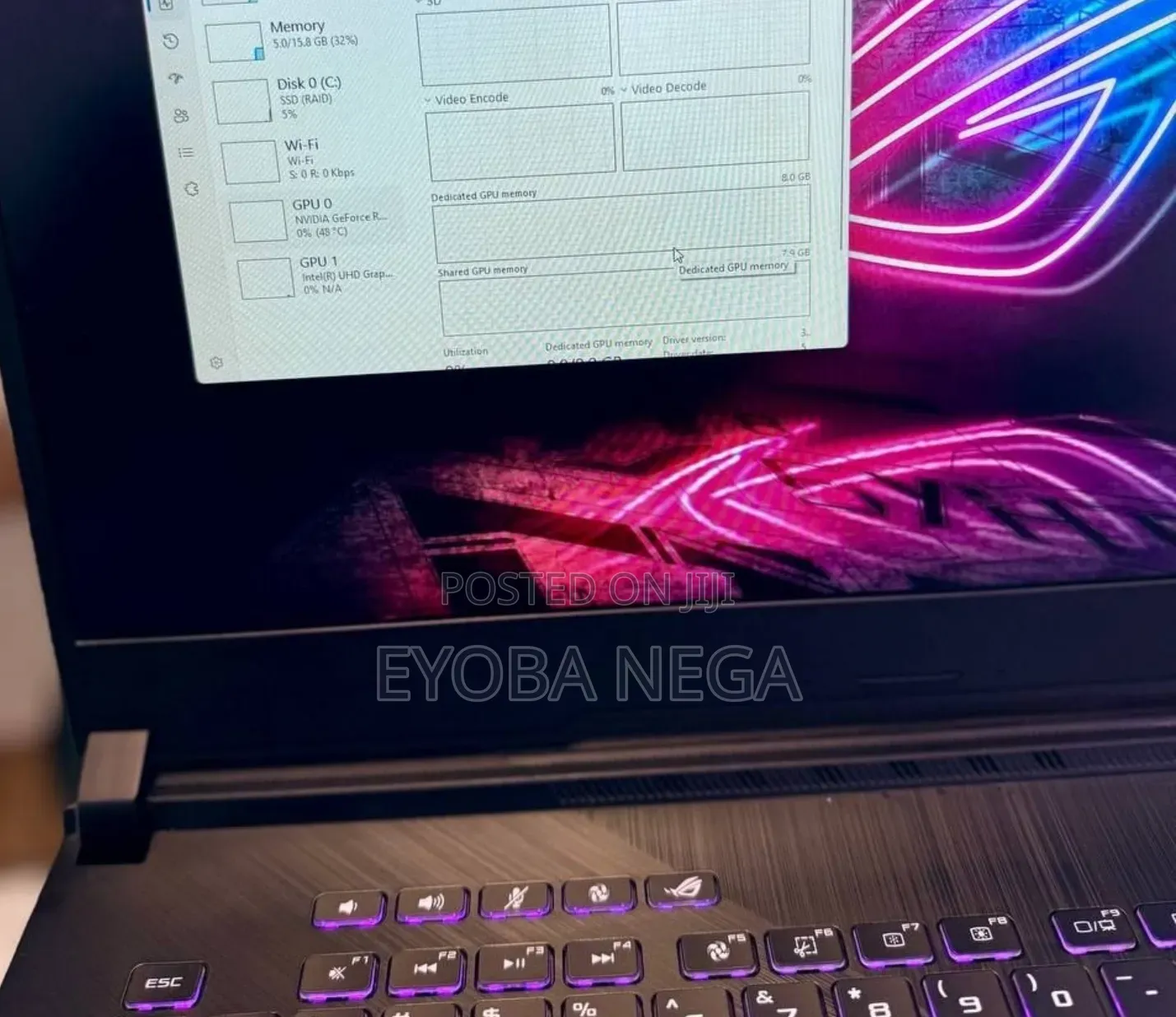 New Laptop Asus ROG Strix G17 16GB Intel Core i7 SSD 512GB