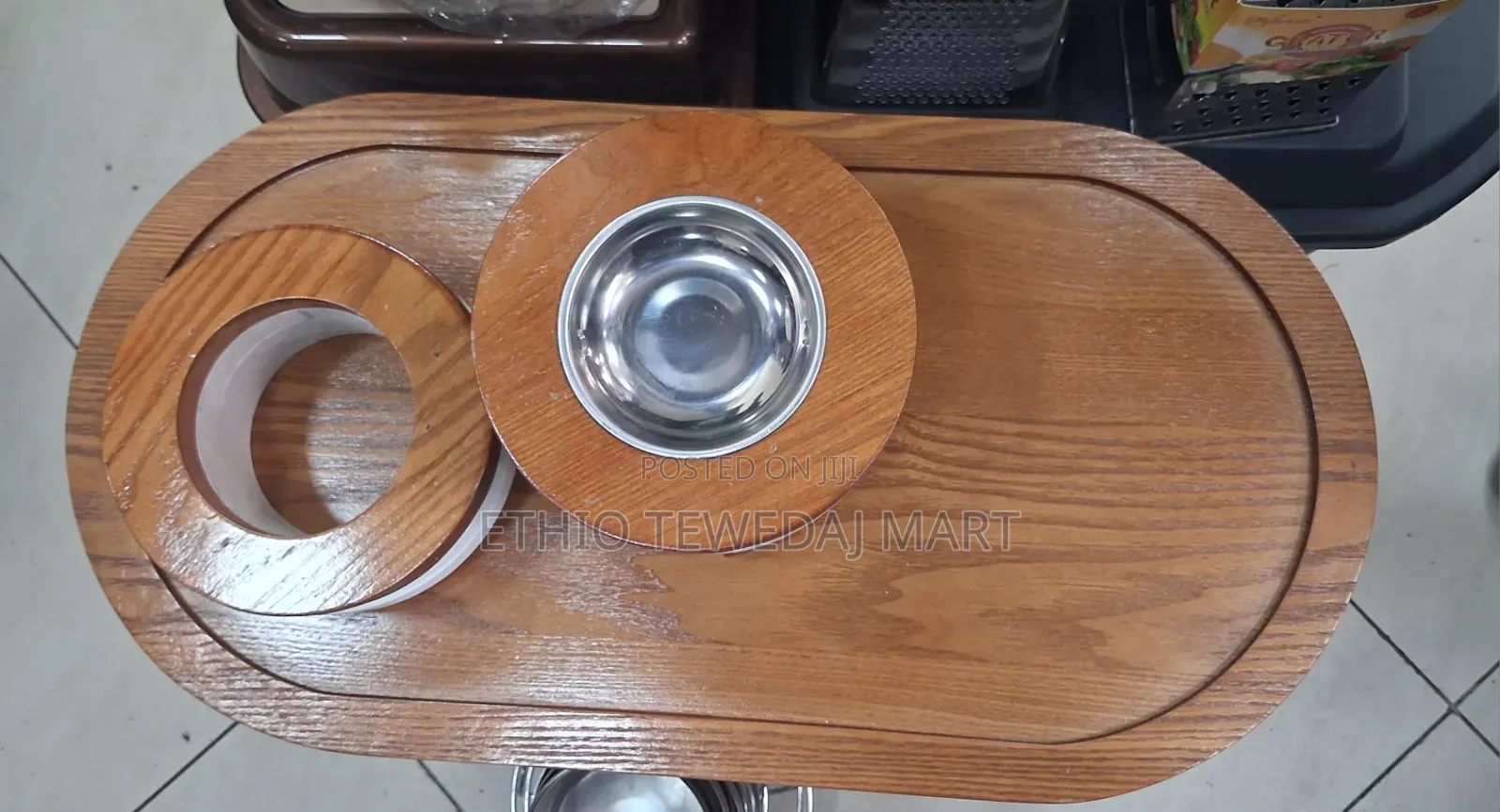 Modern Ethiopian Rekebot ( ረከቦት ) Coffee Table.