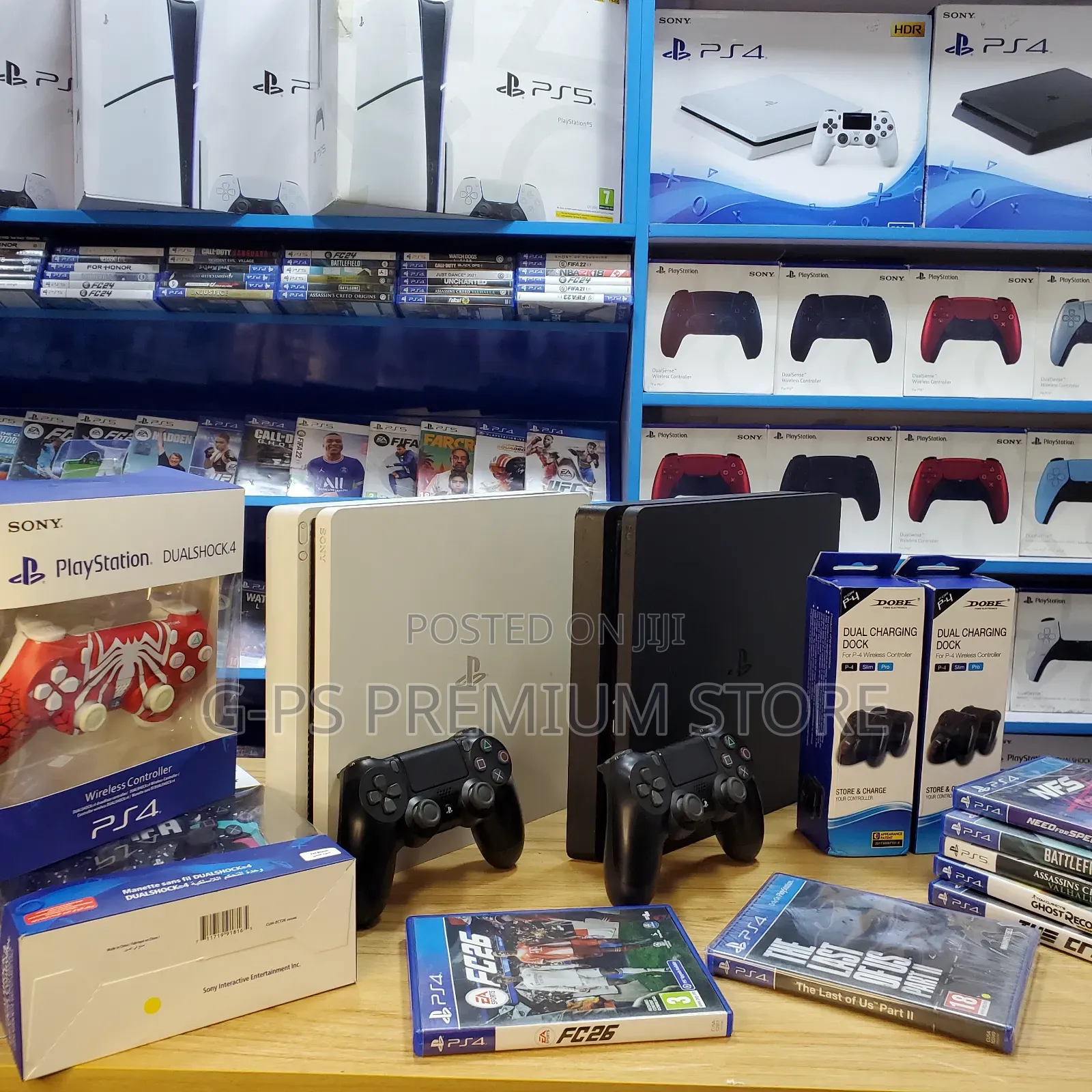 PS4 Slim | 6 ጌሞች የተጫኑበት | ኦሪጅናል Joystick | ዋስትና