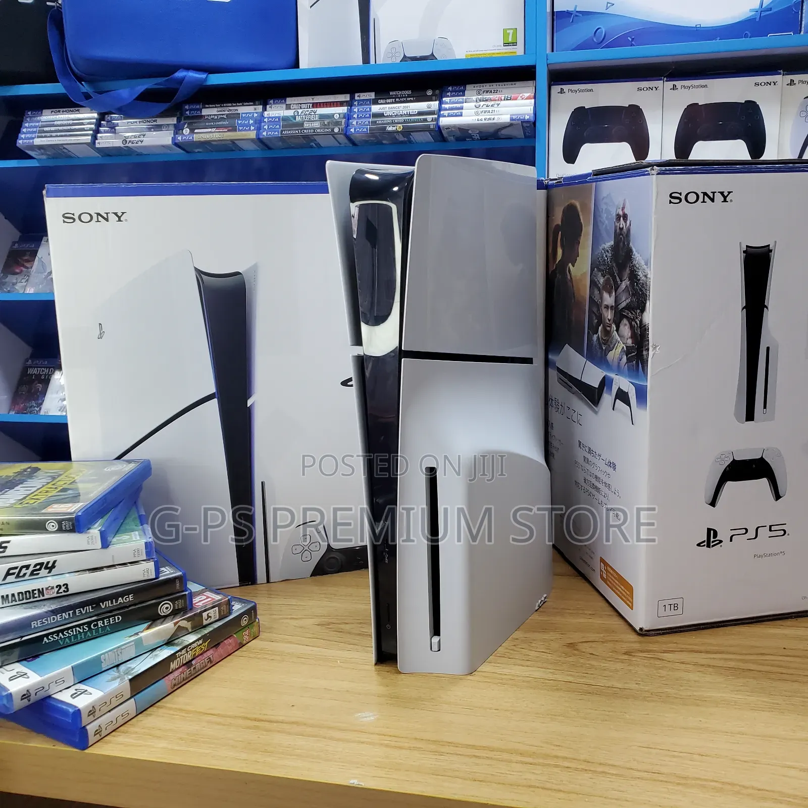 PS5 Slim Brand New | 6 ጌሞች የተጫኑበት | ኦሪጅናል Joystick