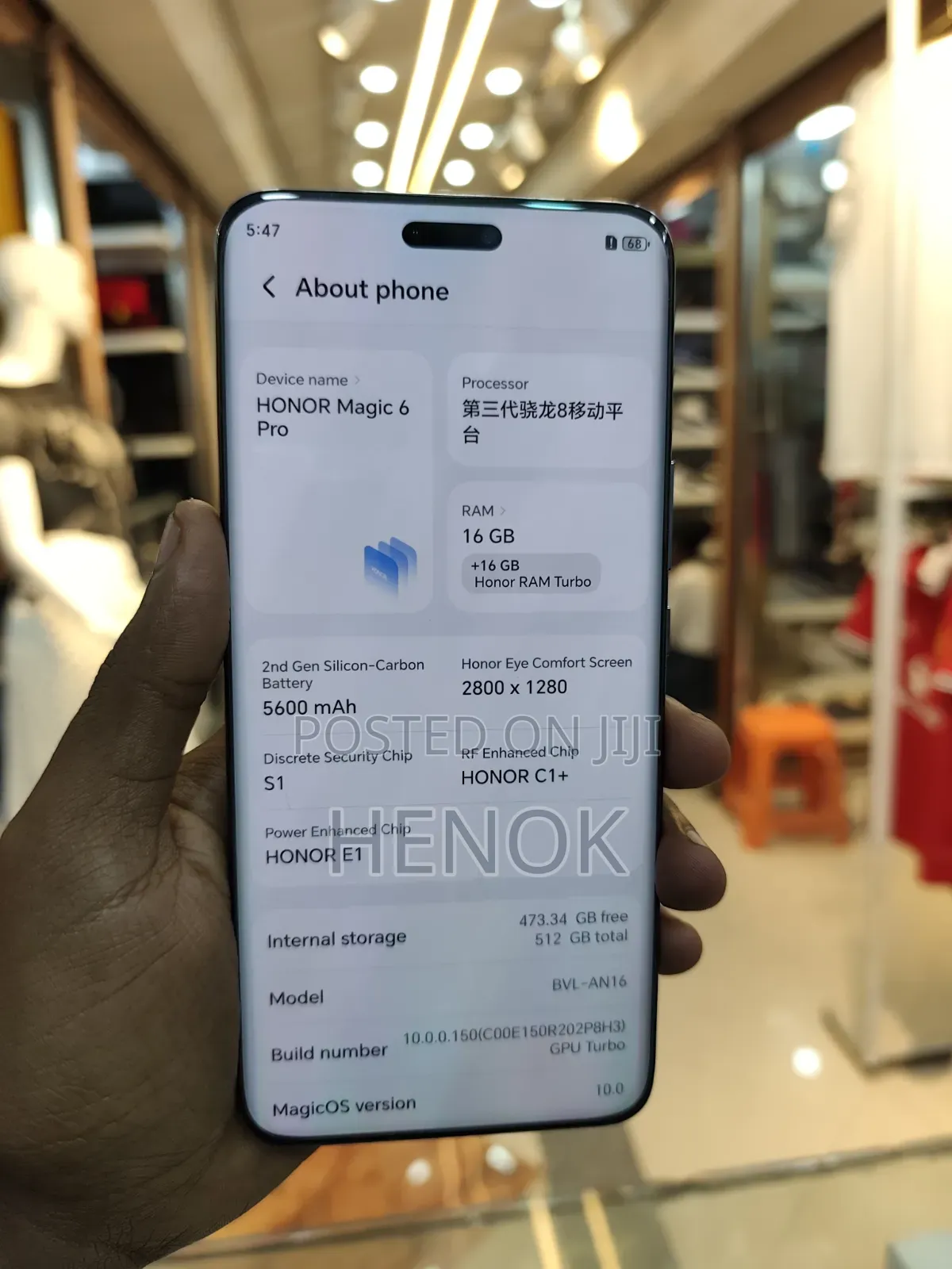 New Honor Magic6 Pro 512 GB Blue