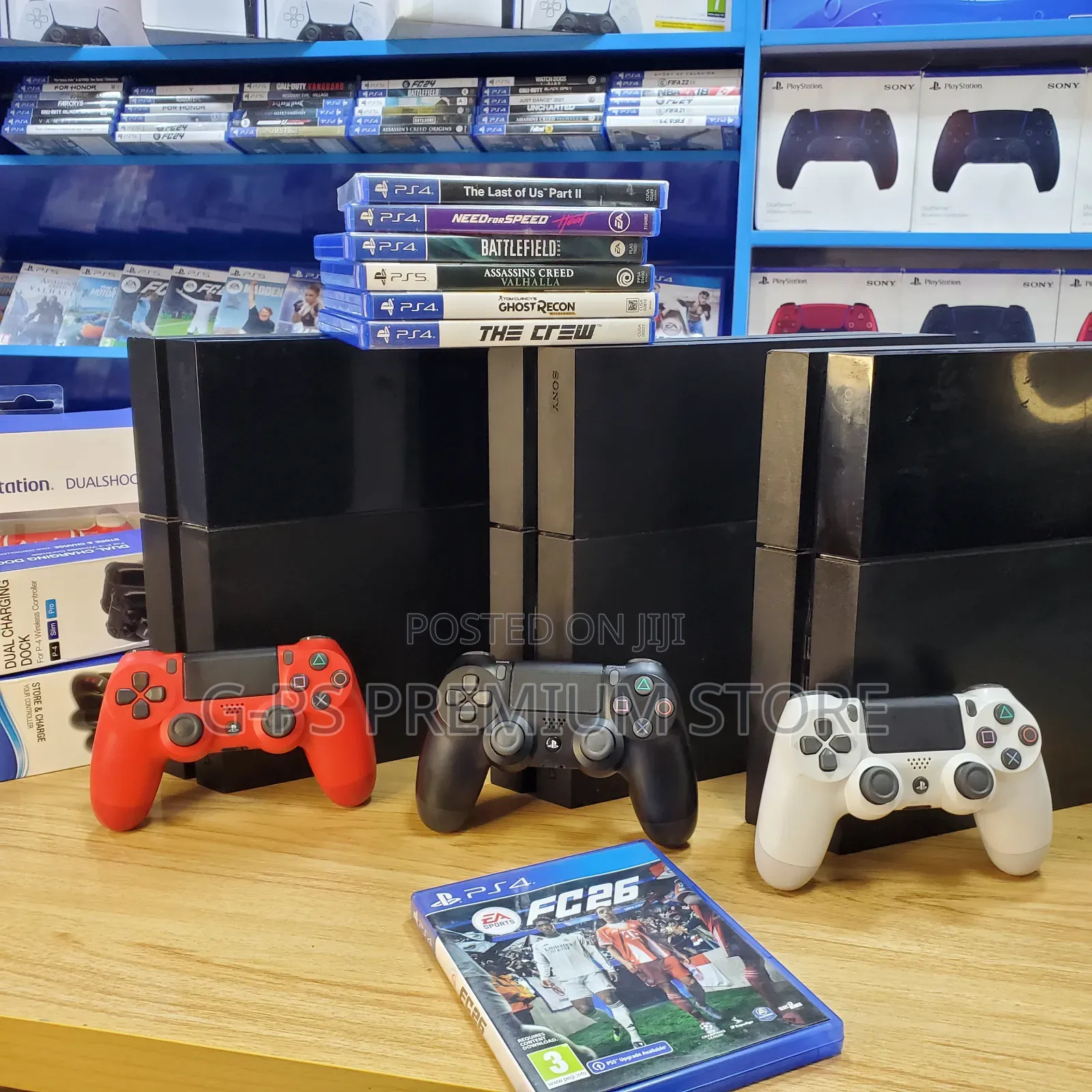 PS4 Fat | 6 ጌሞች የተጫኑበት | ኦሪጅናል Joystick | ዋስትና