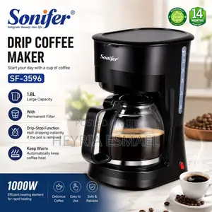 Sonifer Drip Coffee Maker – SF-3596   1.8L Large Capacity
