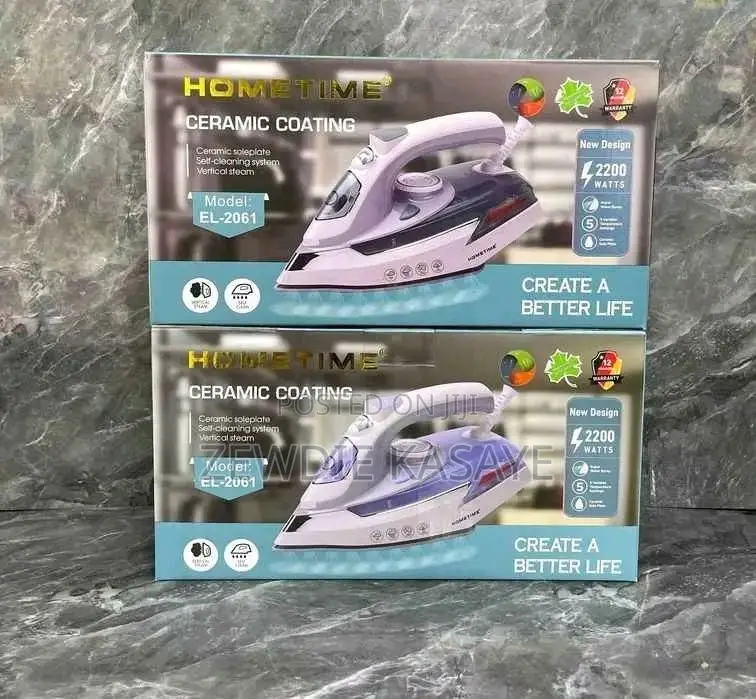 Hometime 2200W Ceramic Coating Steam Iron (Model: EL-2061)