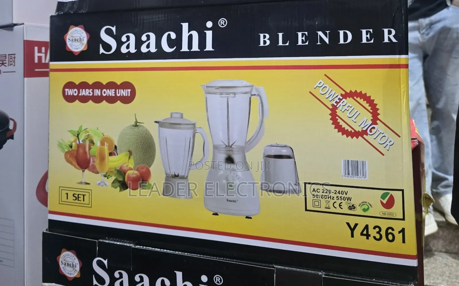 Saachi Blender 550W – 2 Jars in One Unit | Powerful Multifunctional