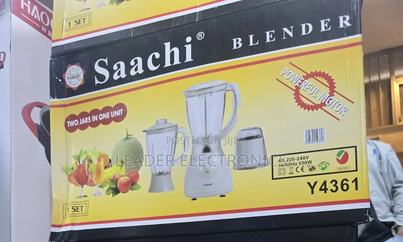 Saachi Blender 550W – 2 Jars in One Unit | Powerful Multifunctional