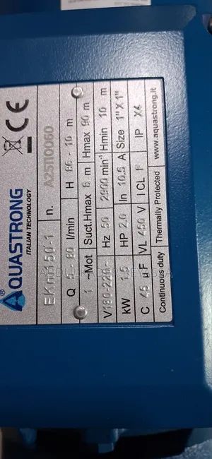 Prepherial Water Pump Aquastrong Italy 2hp