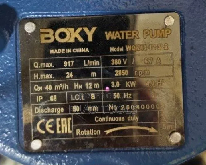 BOKY Water Pump Sewage Pump