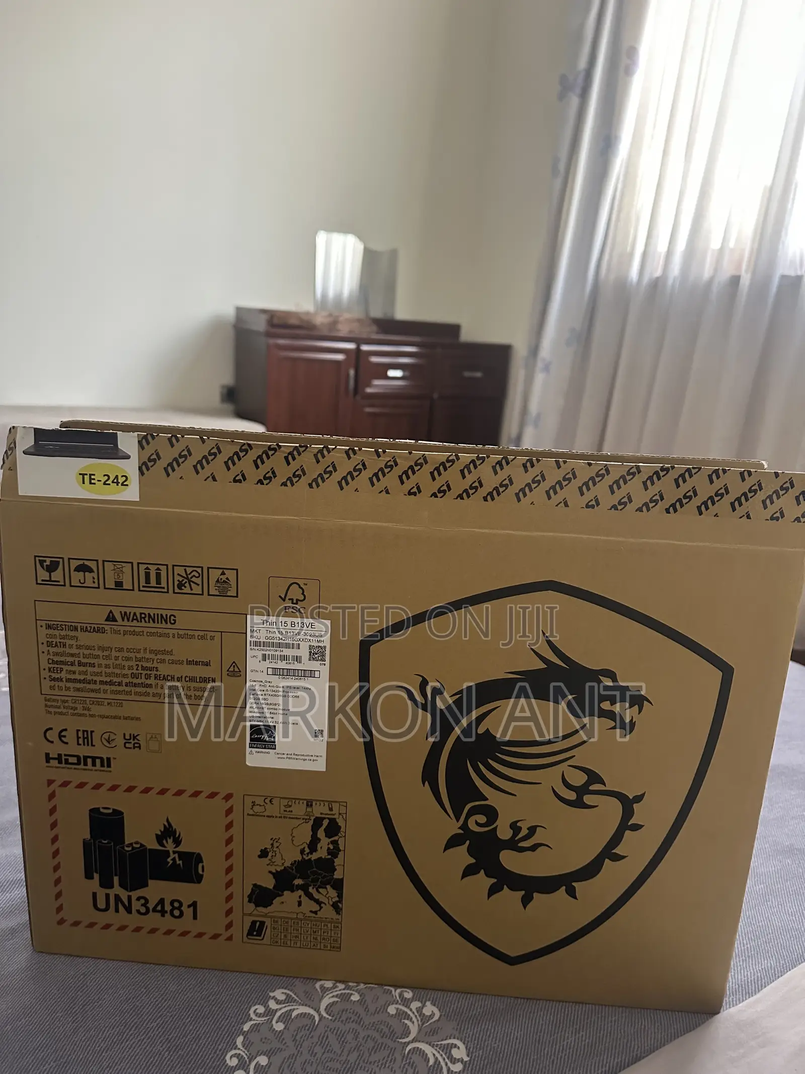 New Laptop MSI GF75 Thin 16GB Intel Core i5 SSD 512GB