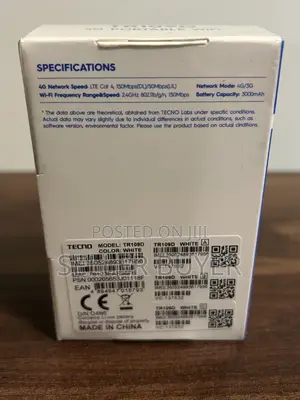Tecno 4G Portable WiFi Router