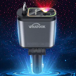 4-in-1 Retractable Fast Car Charger for Cars